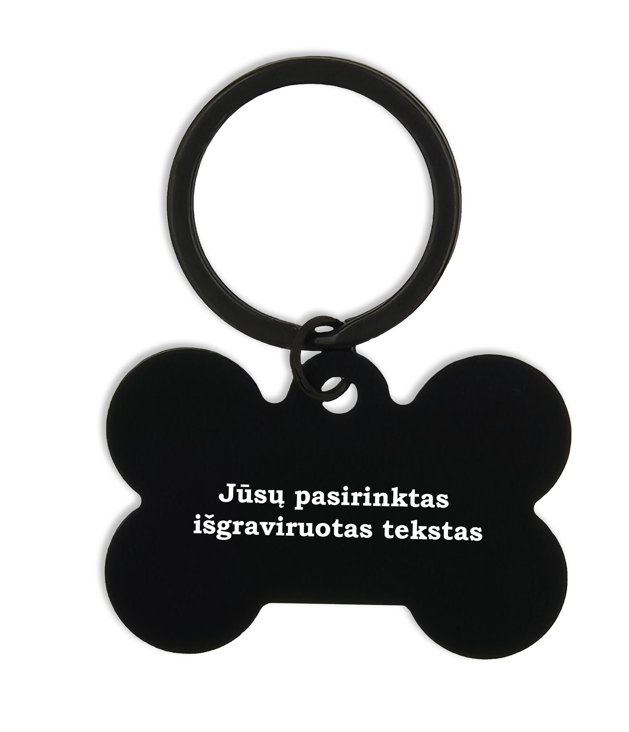 Graviruojamas pakabukas – kauliuko formos ID pakabukas su vardu