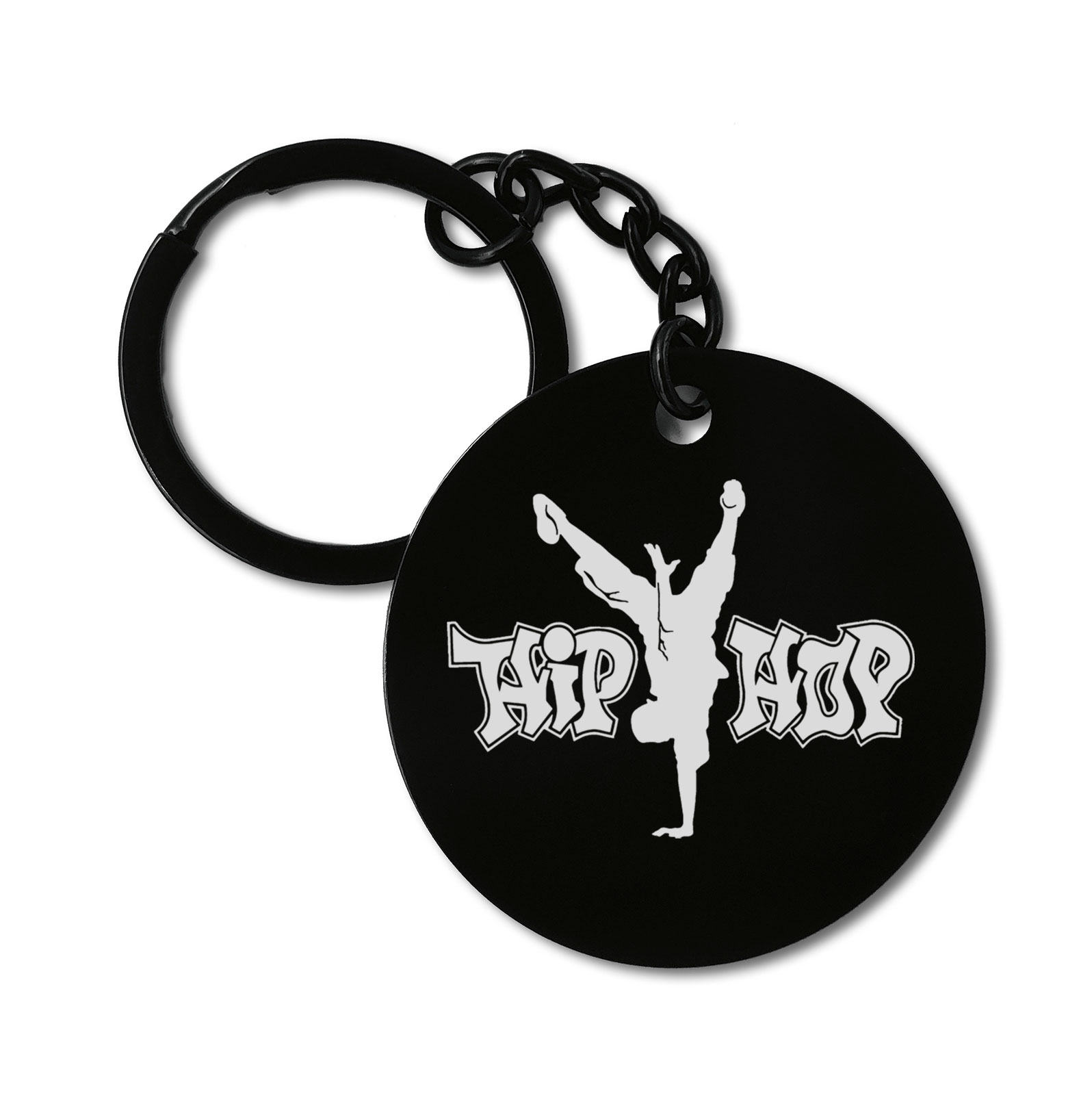 Hip Hop Music Dance Street Graviruotas metalinis pakabukas su pasirenkamu užkabinimu