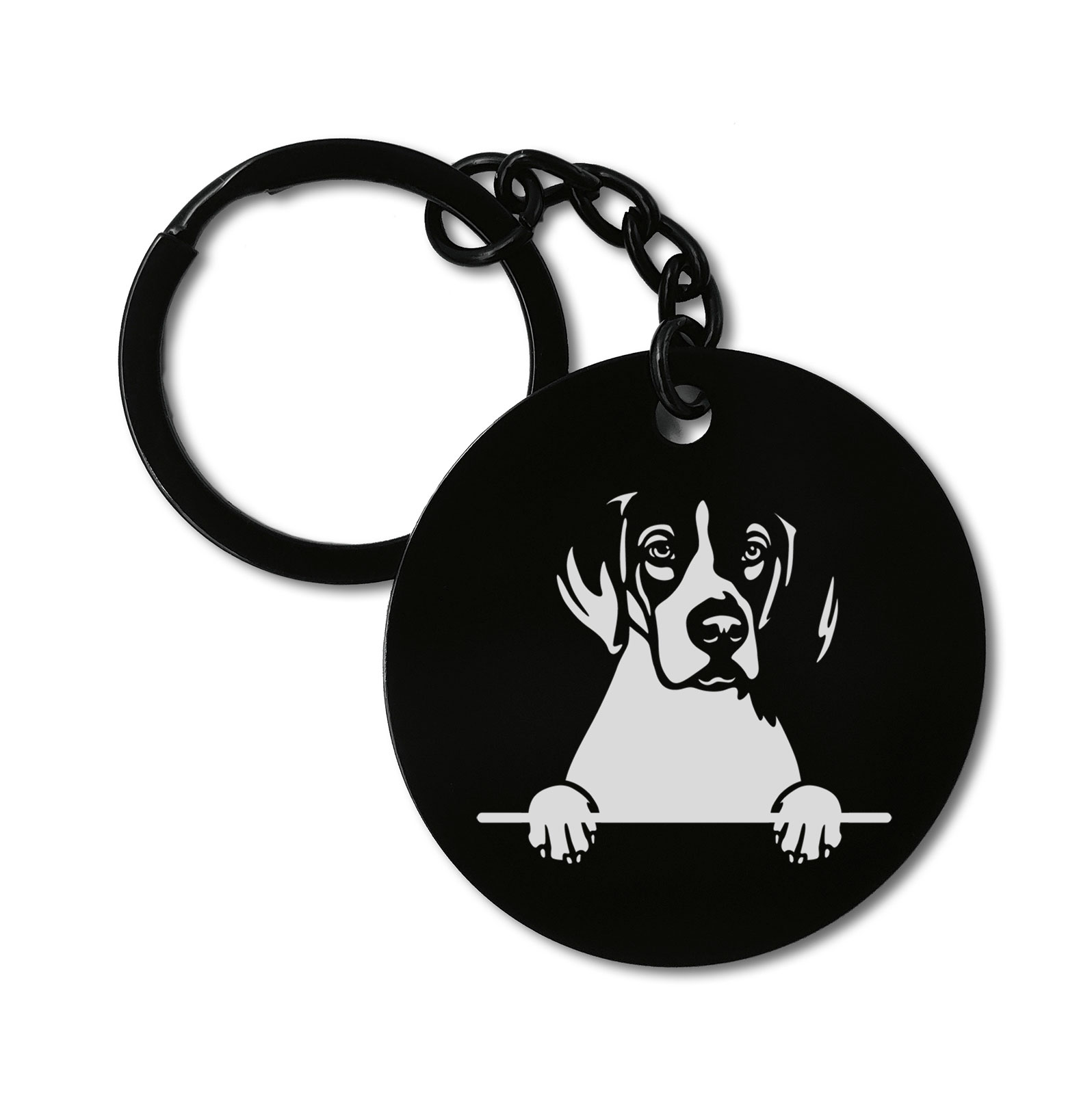 Harriers Dog Cute Dog Graviruotas metalinis pakabukas su pasirenkamu užkabinimu