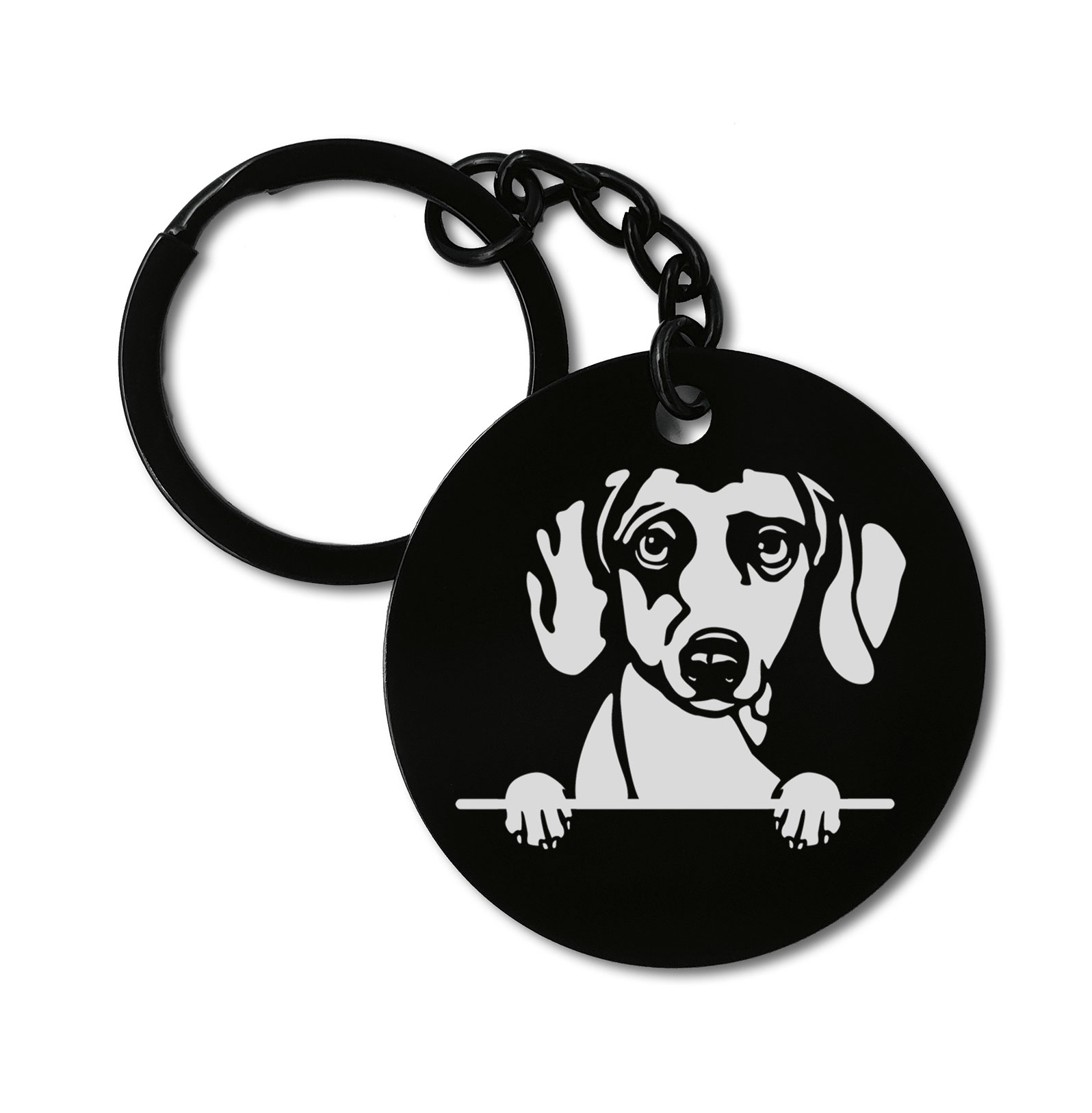 Daschounds Cute Dog Graviruotas metalinis pakabukas su pasirenkamu užkabinimu