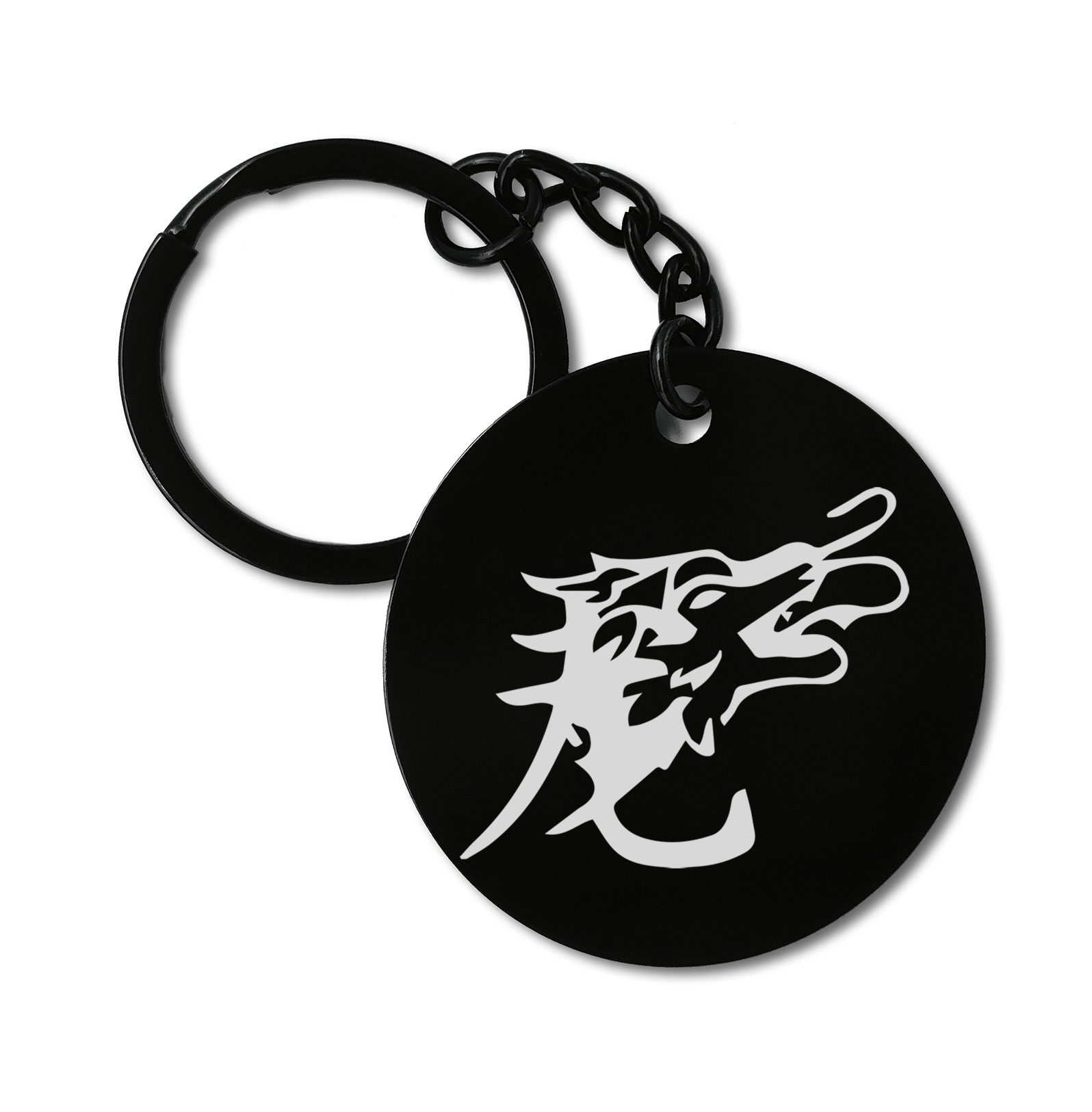 Dragon Chinese Zodiac Signs Graviruotas metalinis pakabukas su pasirenkamu užkabinimu