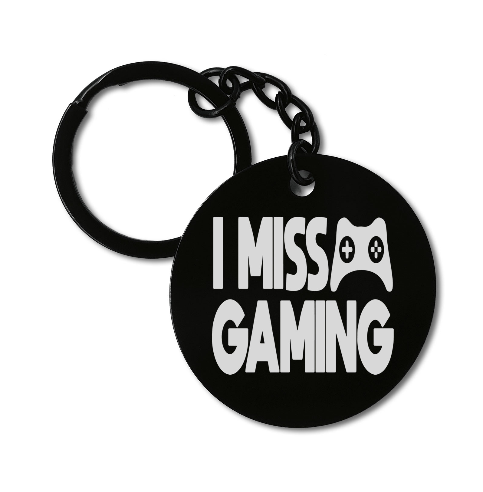 I Miss Gaming Graviruotas metalinis pakabukas su pasirenkamu užkabinimu