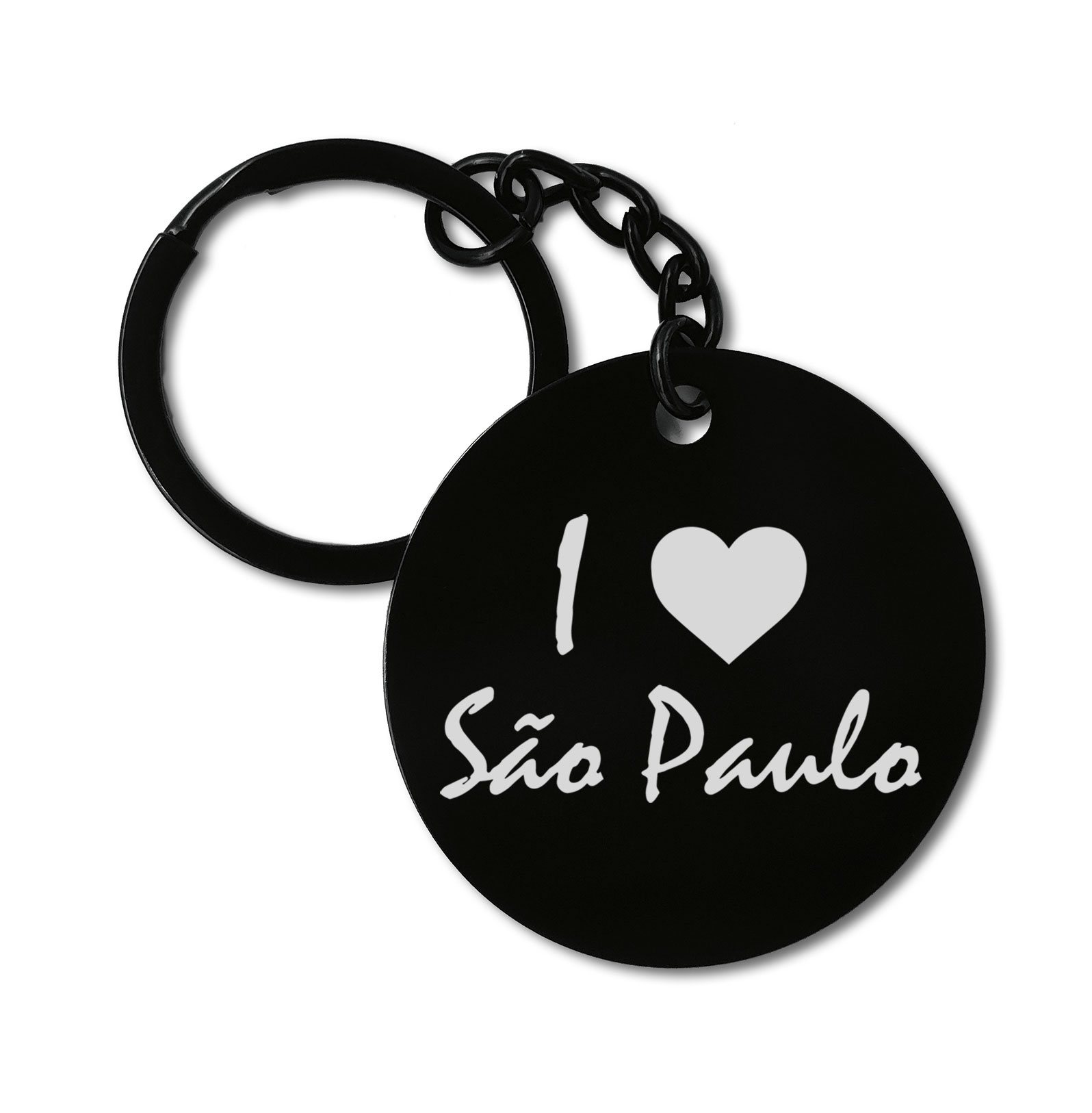 I Love Sao Paulo Travel City Brazil Graviruotas metalinis pakabukas su pasirenkamu užkabinimu