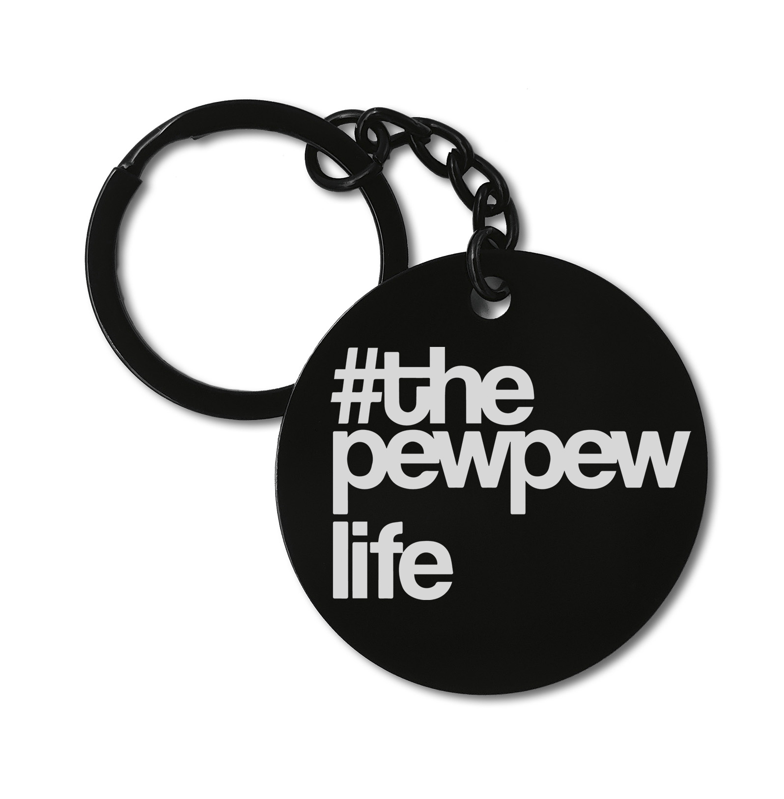 1022 The Pew Pew Life Airsoft Funny Graviruotas metalinis pakabukas su pasirenkamu užkabinimu