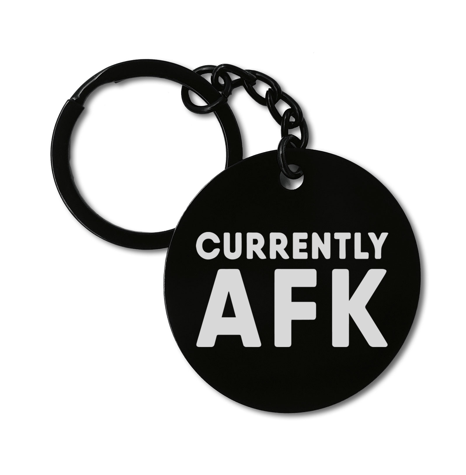 Currently AFK Away From Keyboard Gamer Graviruotas metalinis pakabukas su pasirenkamu užkabinimu