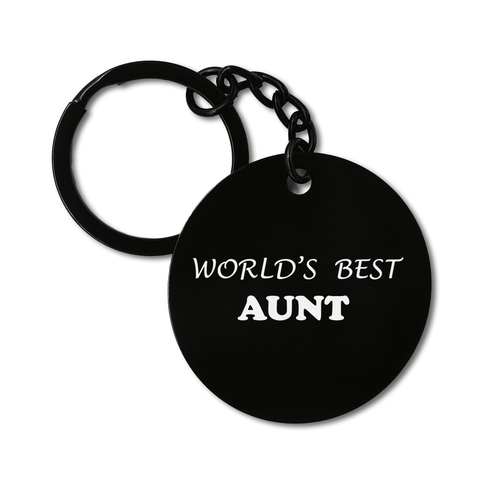 World's Best Aunt Graviruotas metalinis pakabukas su pasirenkamu užkabinimu