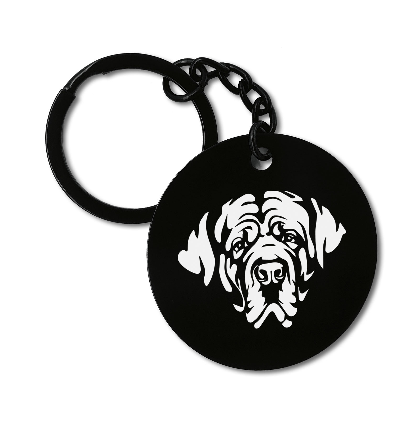 Tosa Dog Breed Graviruotas metalinis pakabukas su pasirenkamu užkabinimu