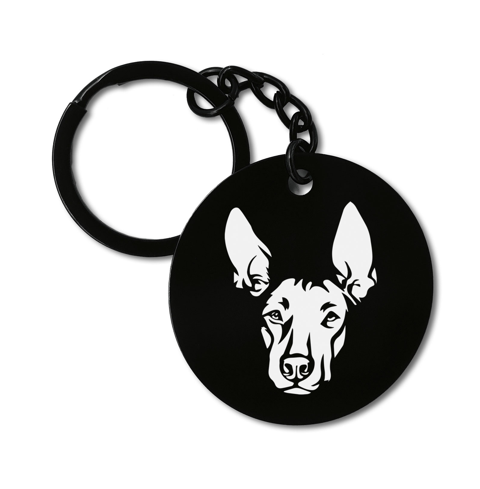 Pharaoh Hound Dog Breed Graviruotas metalinis pakabukas su pasirenkamu užkabinimu
