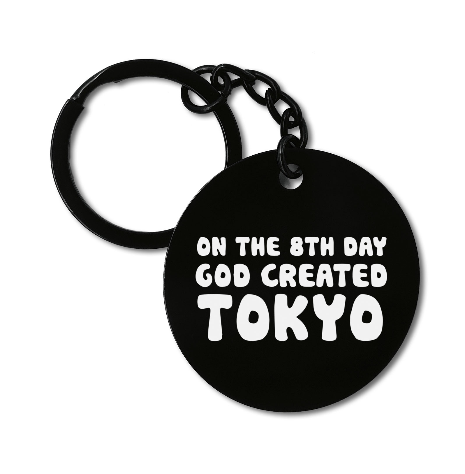 On the 8th day God created Tokyo Japan Lover Graviruotas metalinis pakabukas su pasirenkamu užkabinimu