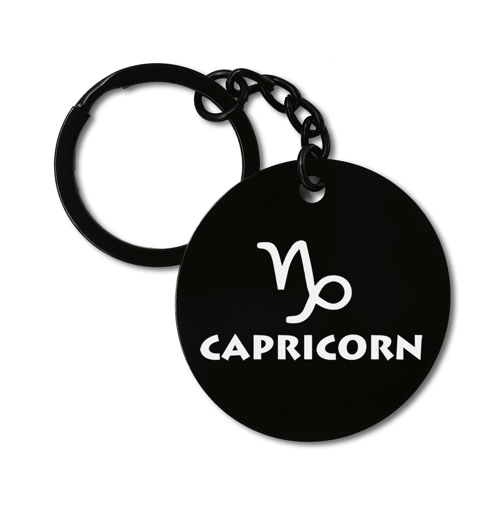 Capricorn Zodiac Sign Birthday Graviruotas metalinis pakabukas su pasirenkamu užkabinimu
