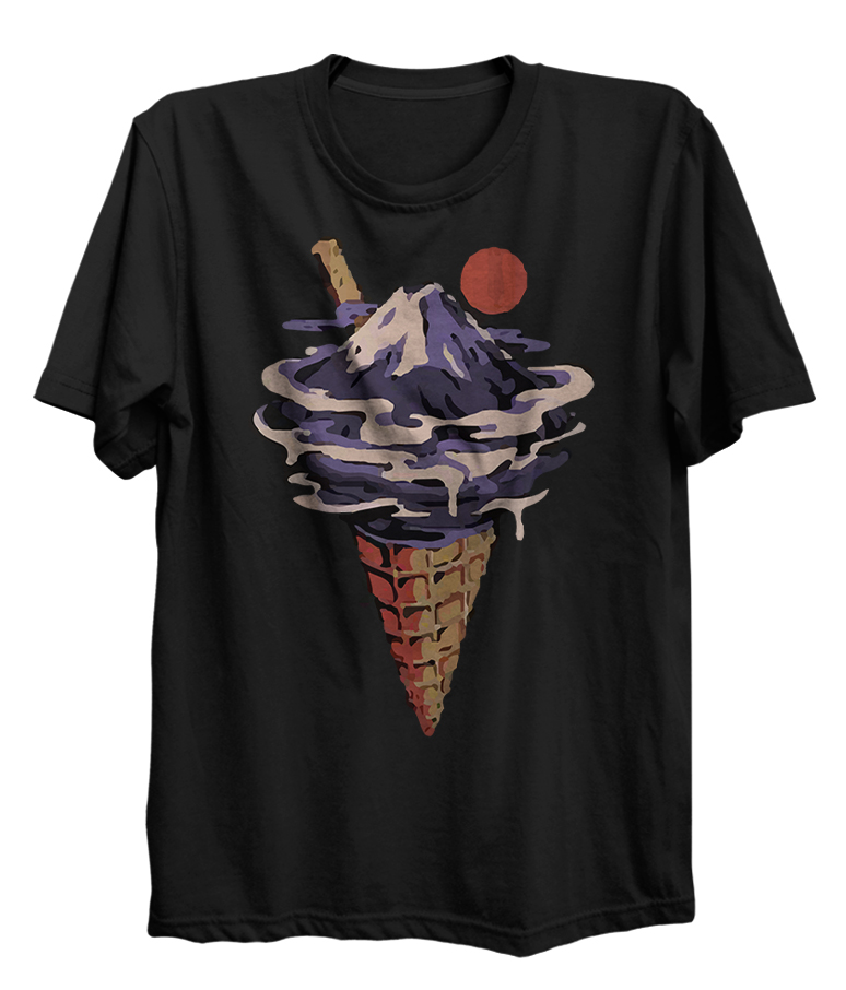 Fujiyama Vaporwave Mountain Japanese Ice Creams