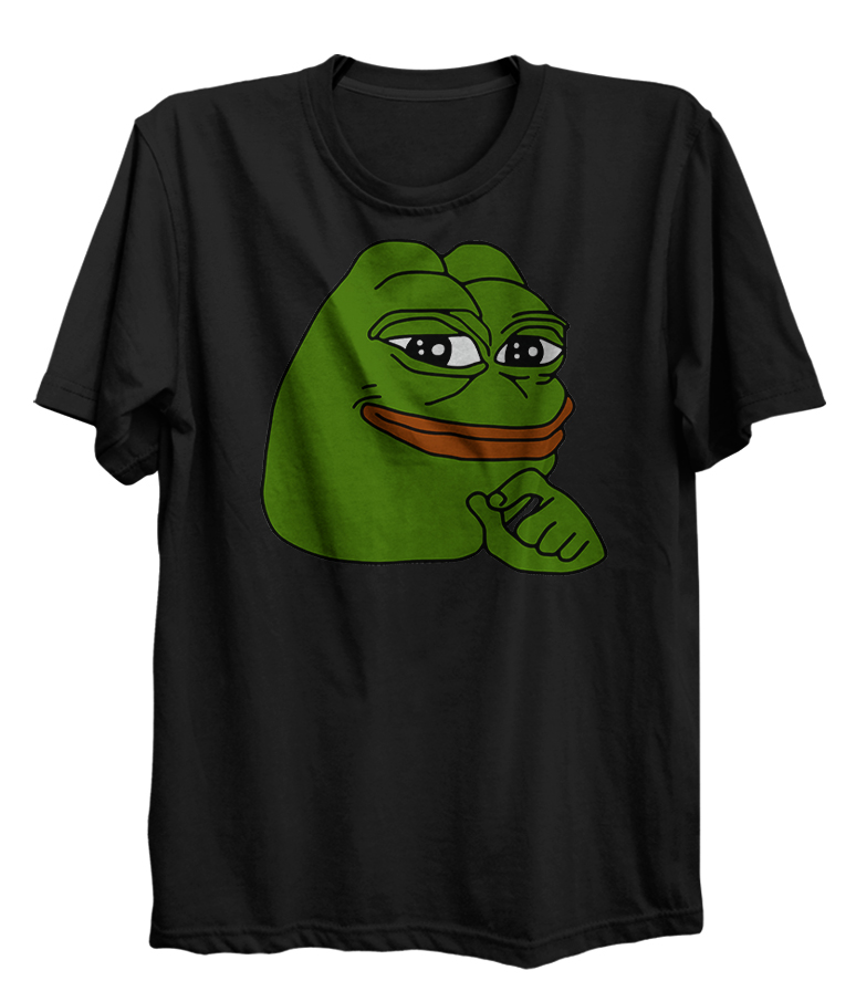 Pepe Frog Thoughtful Thinking Smiling