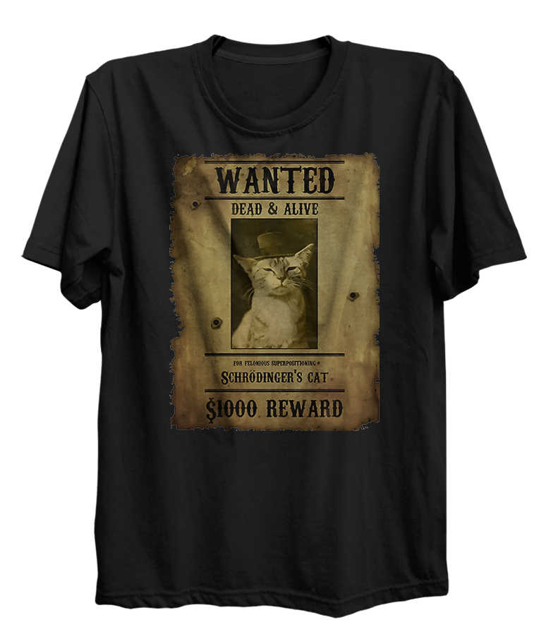 Schrodinger's Cat Science Experiment Funny Cat Wanted Poster