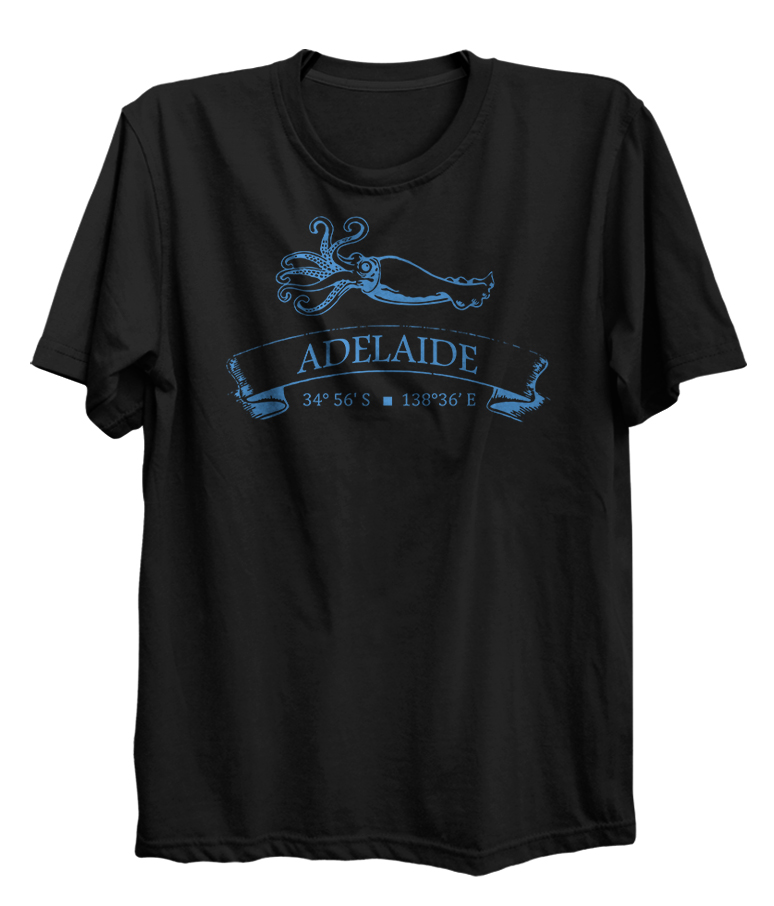 Adelaide Squid Nautical Sea Australia Coordinates