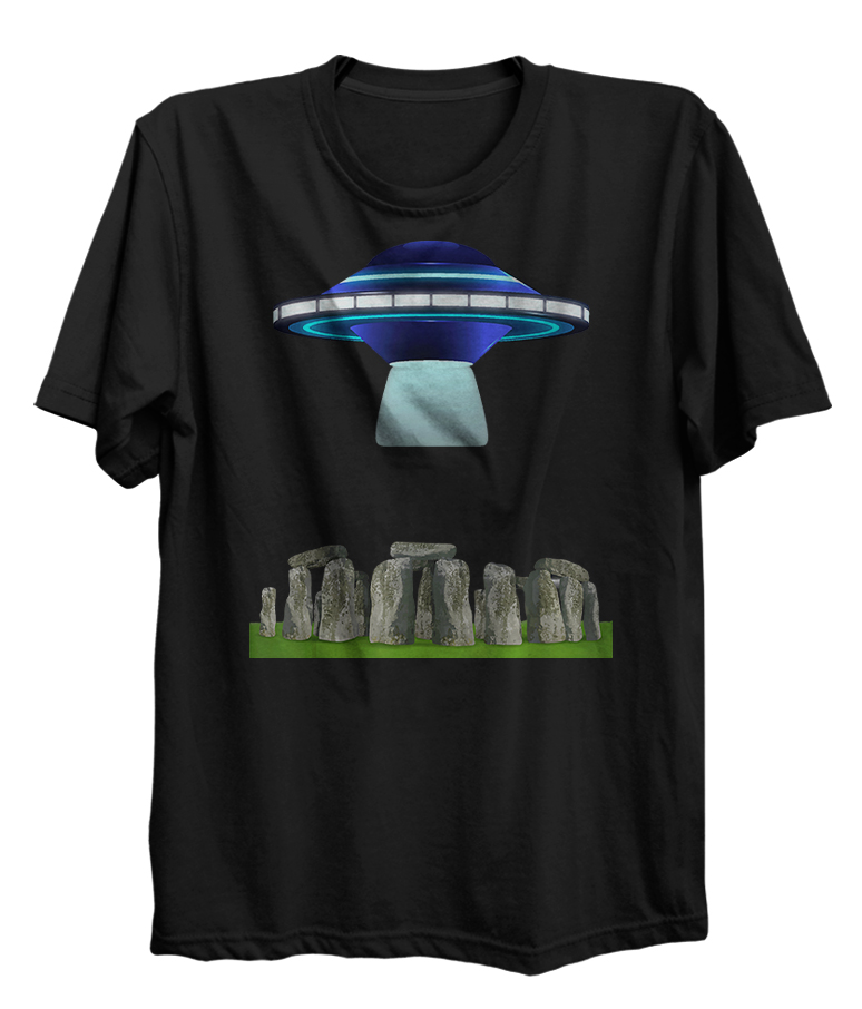 Alien Spaceship Above Stonehenge