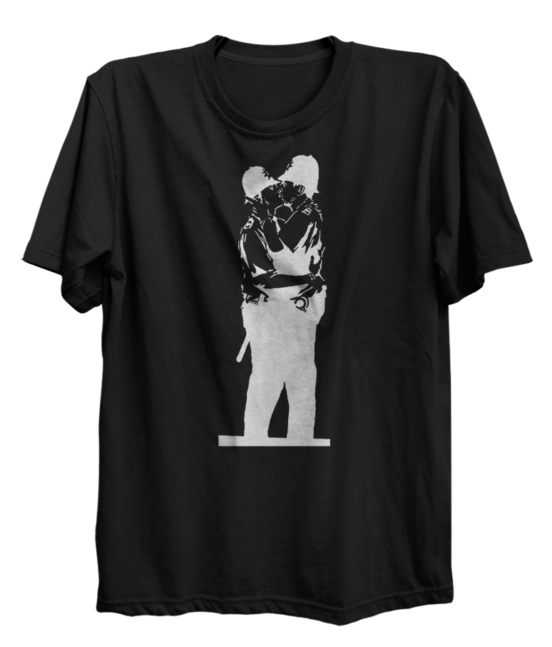 Banksy Police Officer Kissing Street Art