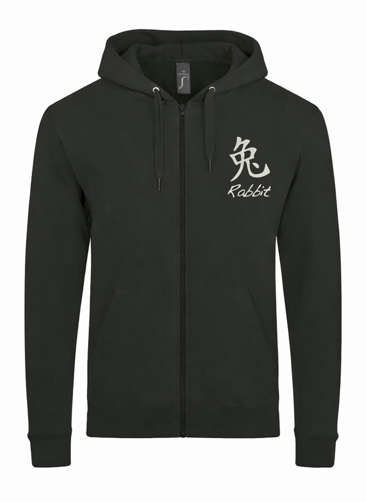 Rabbit Chinese Zodiac Signs Unisex džemperis su užtrauktuku ir gobtuvu