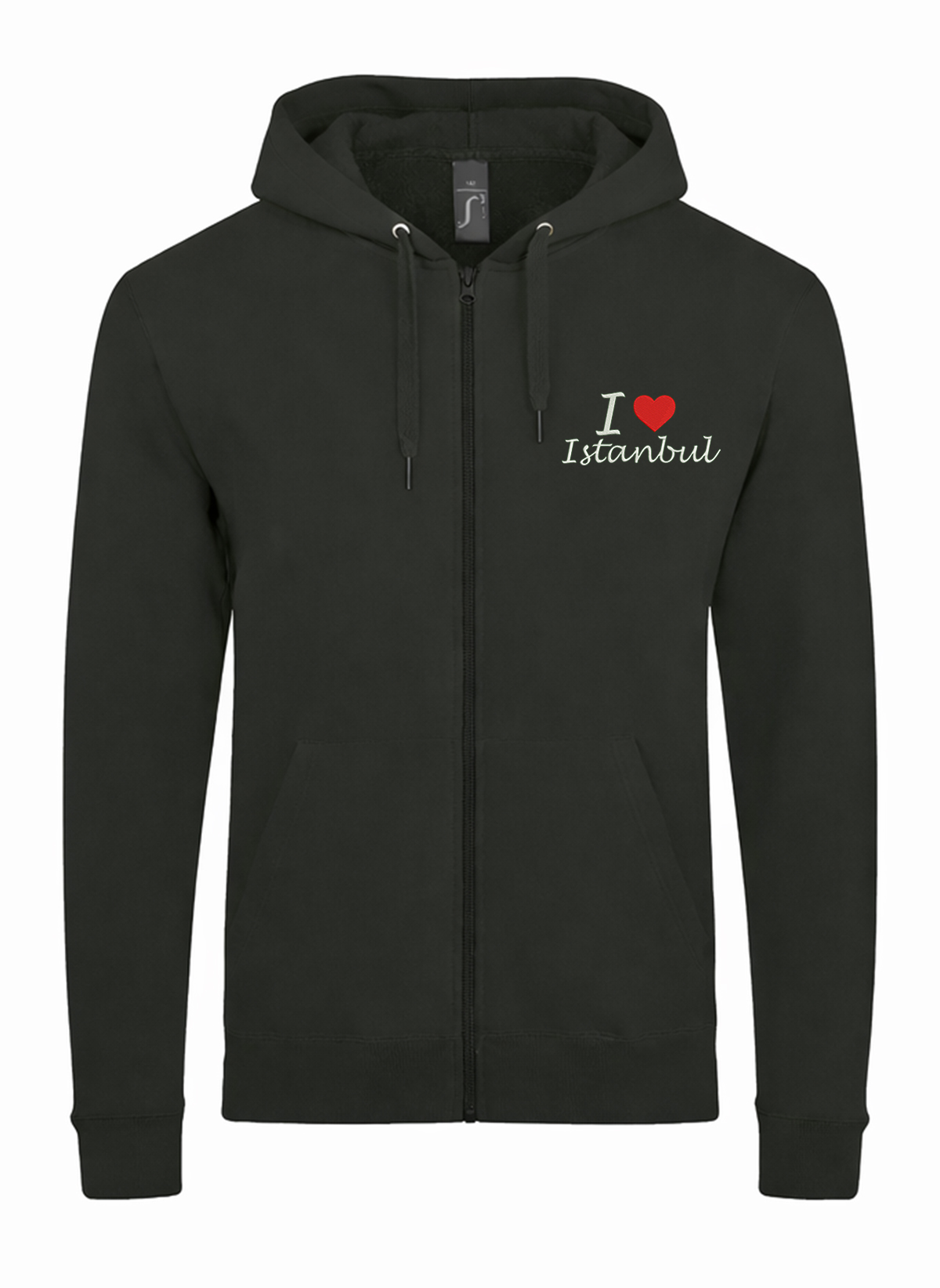 I Love Istanbul City Turkey Unisex džemperis su užtrauktuku ir gobtuvu