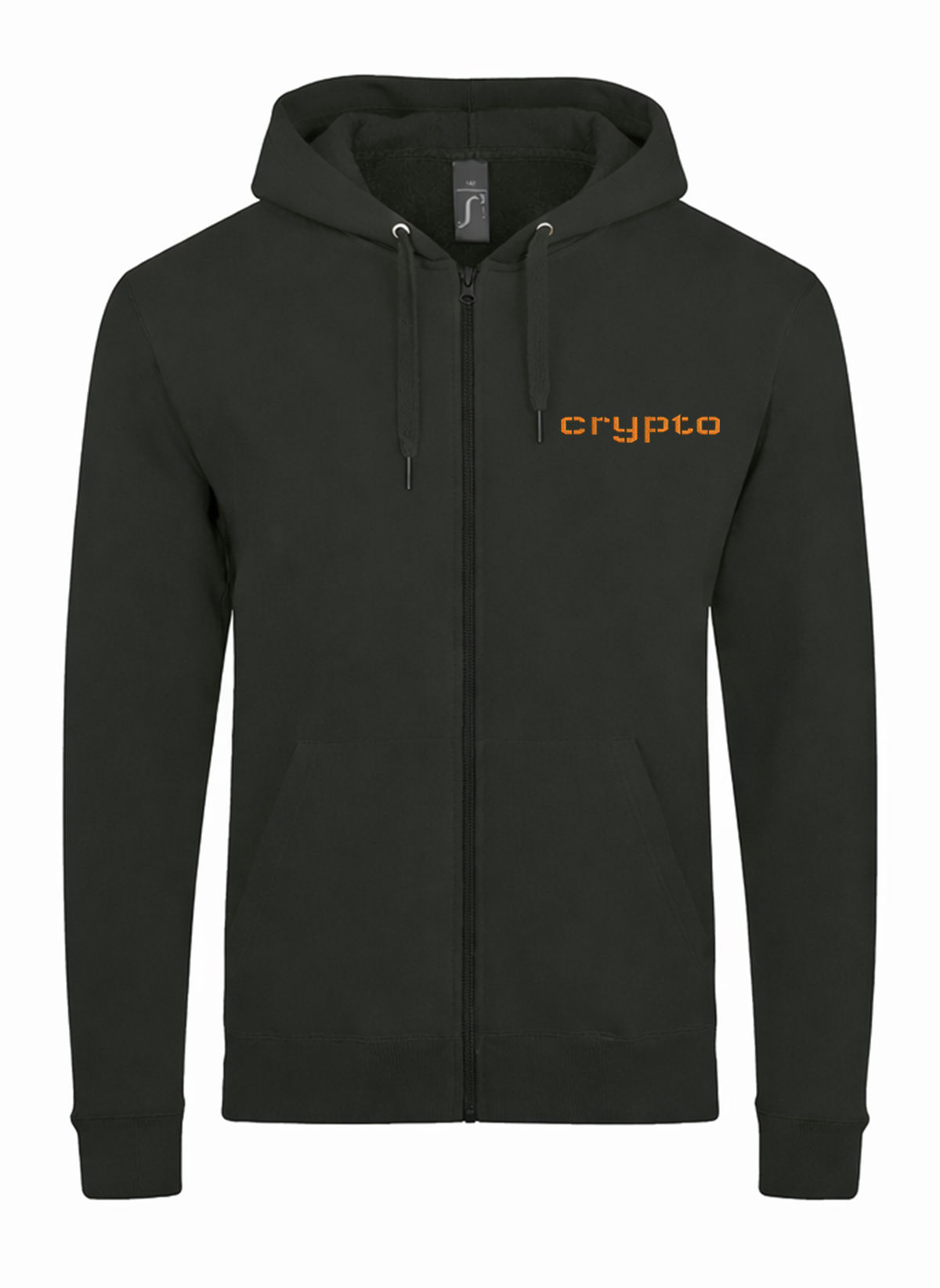 Digital Crypto Minimal Unisex džemperis su užtrauktuku ir gobtuvu