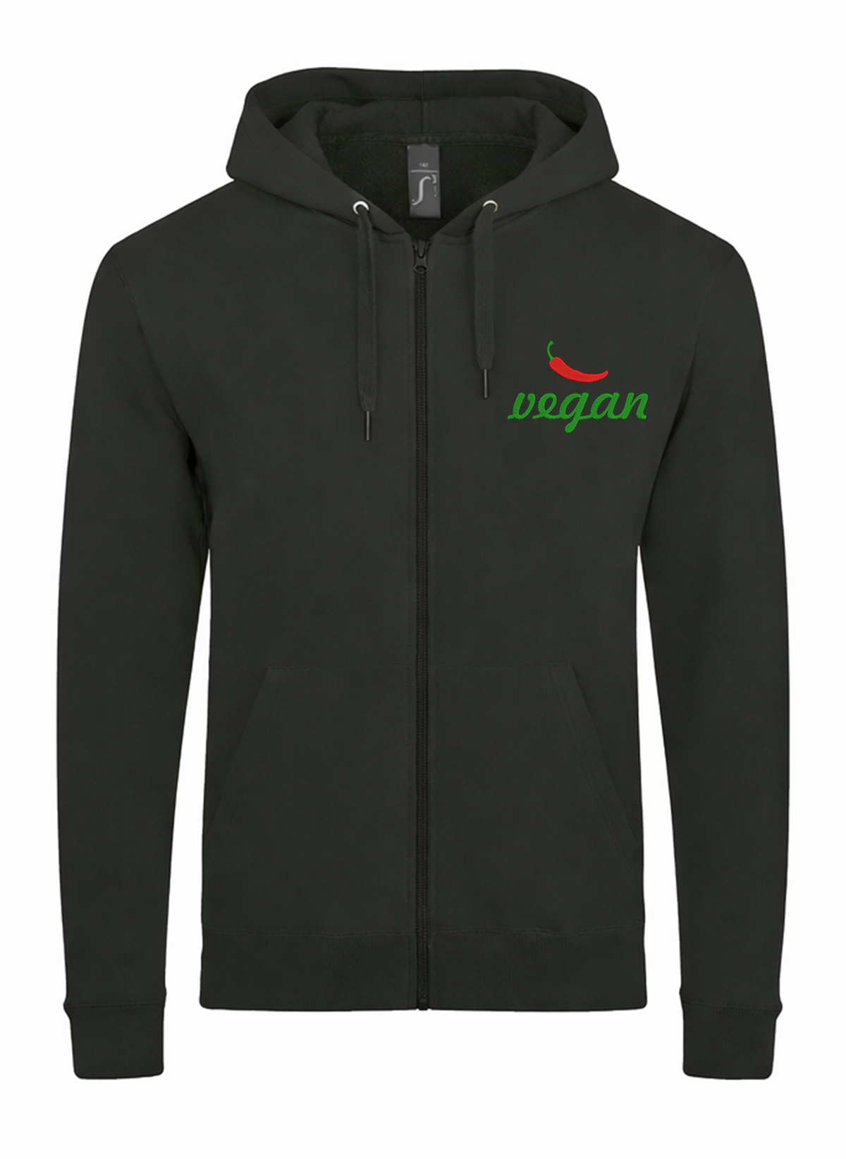 Vegan Chilli Plant Based Pepper Unisex džemperis su užtrauktuku ir gobtuvu