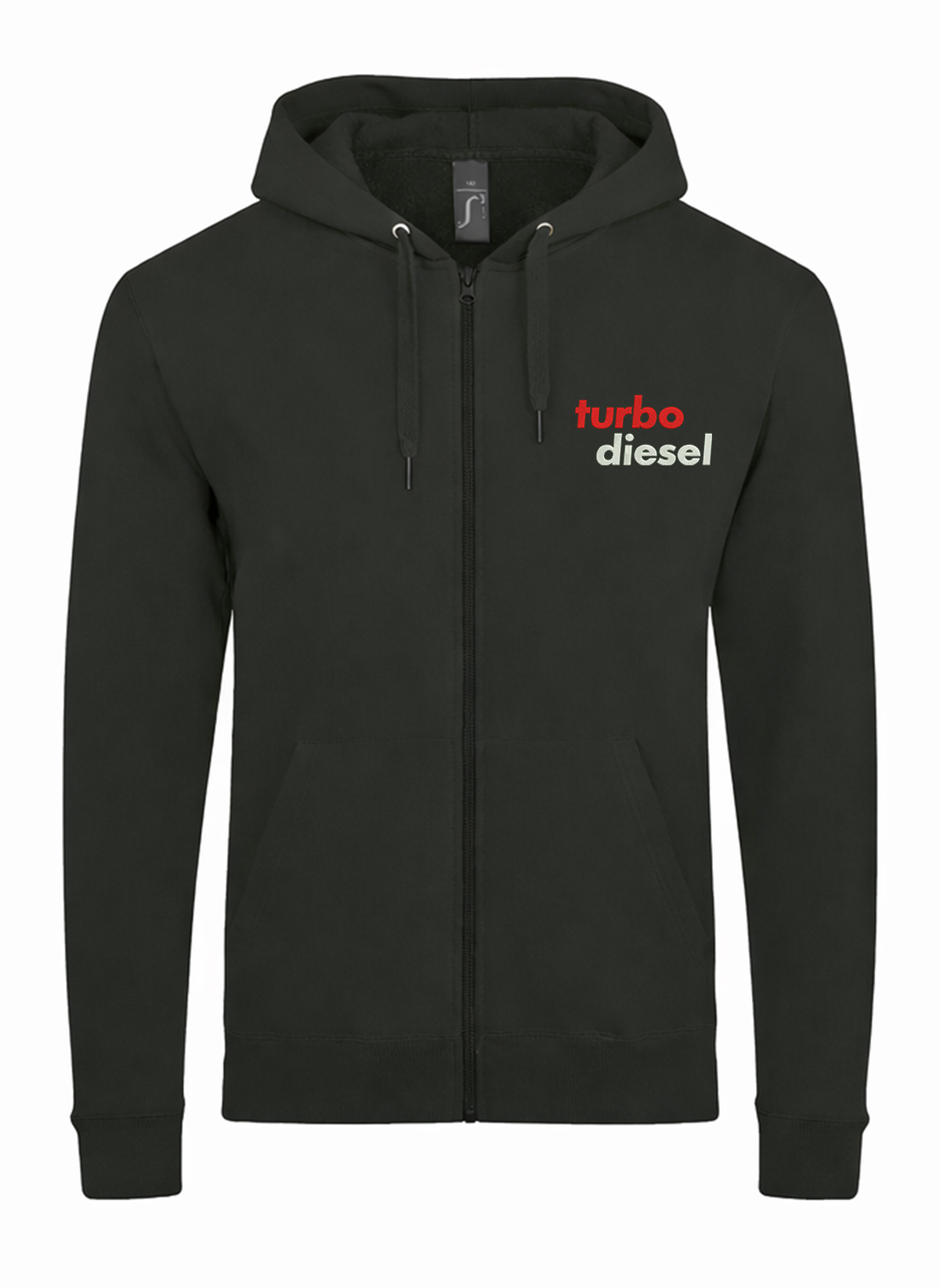Turbo Diesel Cars Unisex džemperis su užtrauktuku ir gobtuvu