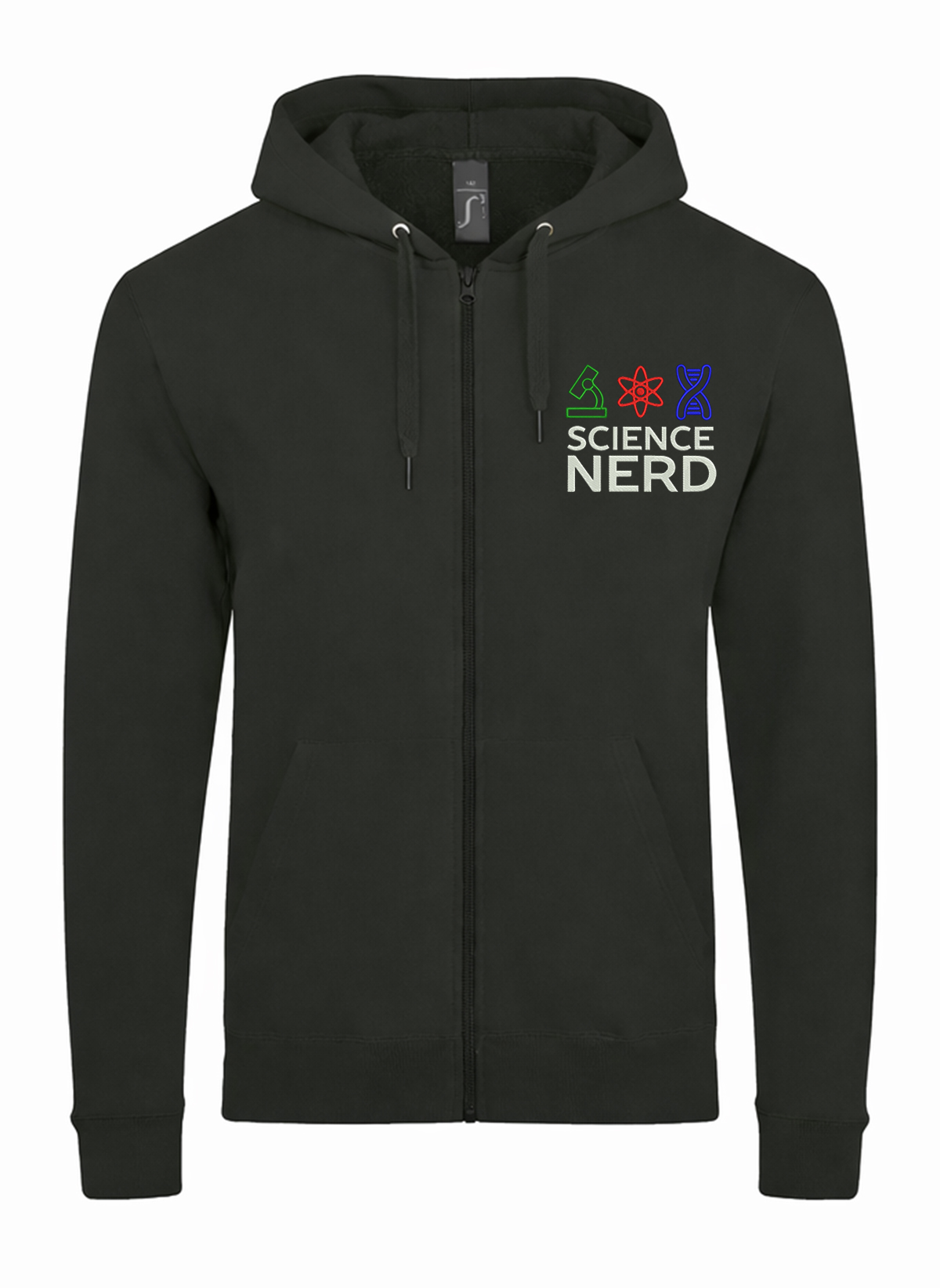 Science Nerd Unisex džemperis su užtrauktuku ir gobtuvu