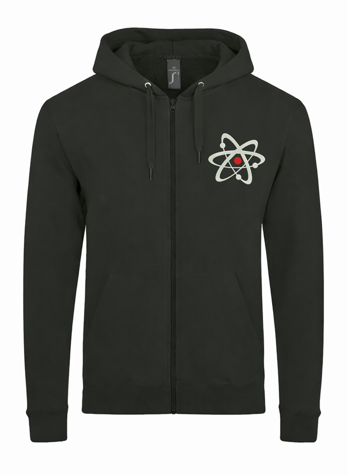 Minimal Atom Science Unisex džemperis su užtrauktuku ir gobtuvu
