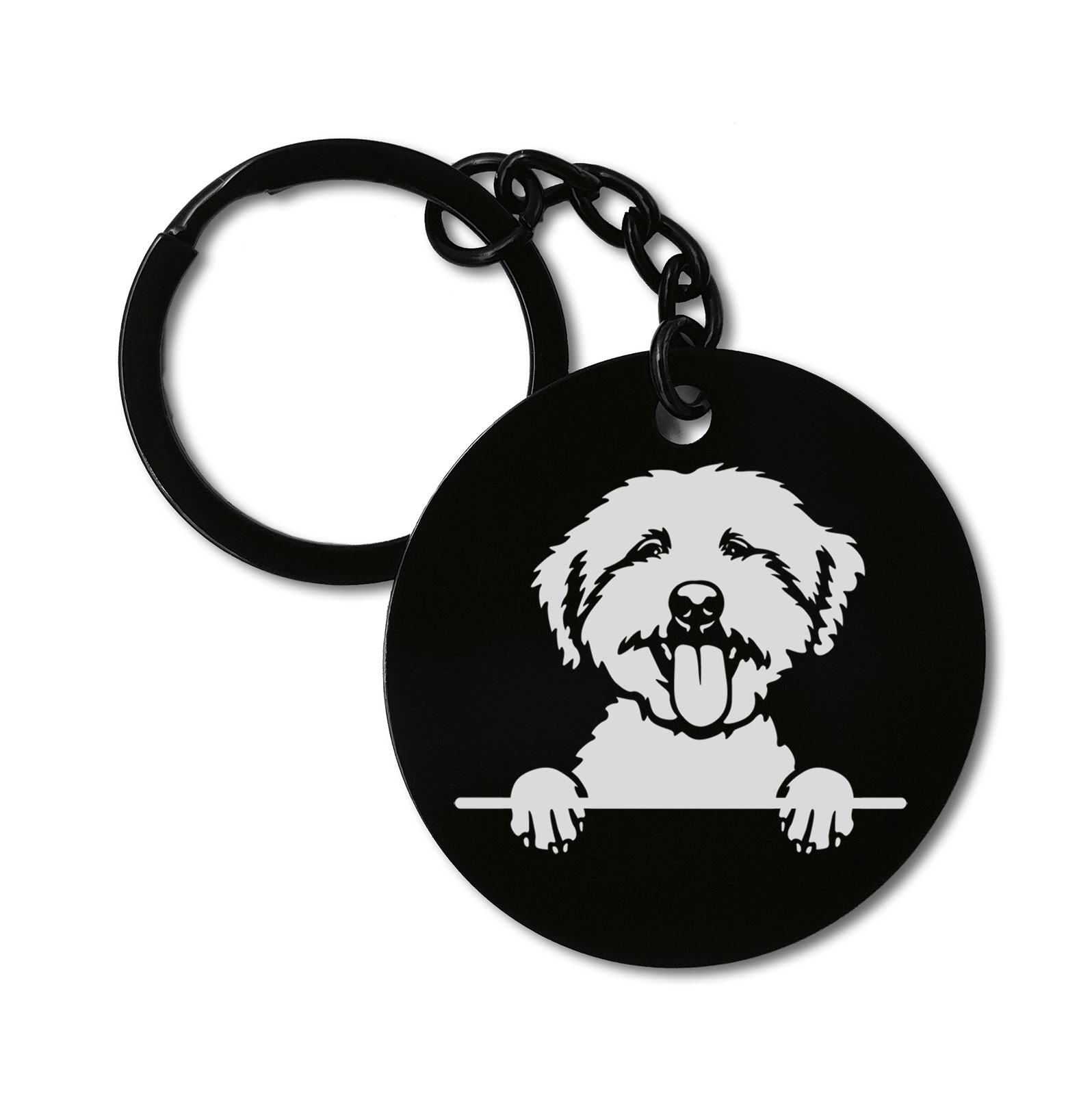 Lagotti Romagnoli Cute Dog Graviruotas metalinis pakabukas su pasirenkamu užkabinimu