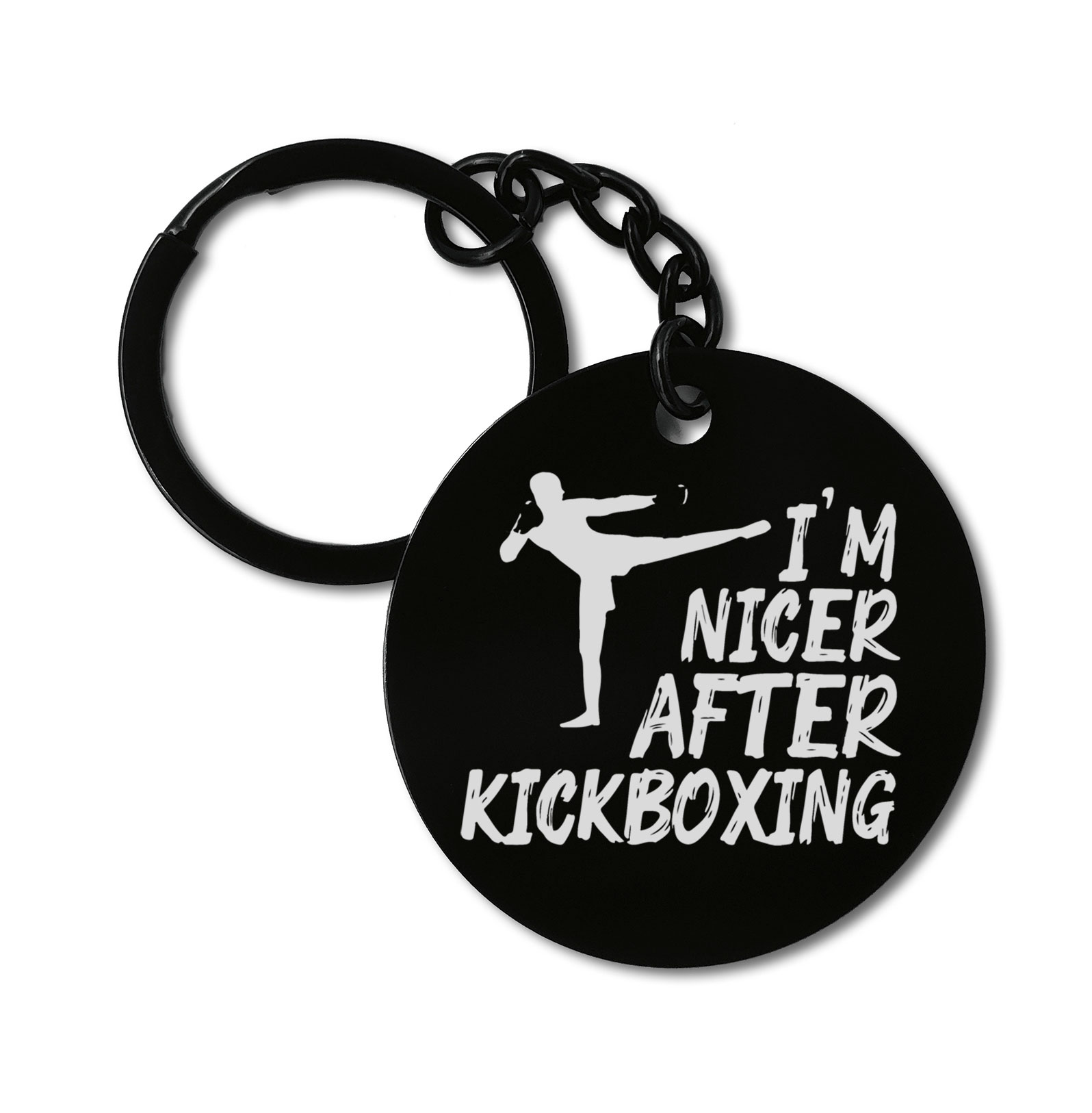Kickboxing Combat Martial Arts Contact Sport Graviruotas metalinis pakabukas su pasirenkamu užkabinimu